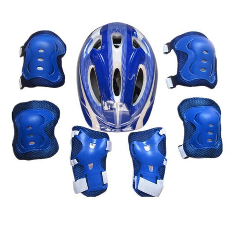 SAYOO 7PCS Toddler Girls Boys Protect Helmet Knee Elbow Wrist Pad Sets for Cycling Skate Bike