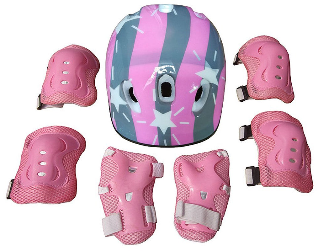 7PCS Kids Safety Helmet Knee Elbow Pad Set for Boy Girl Cycling Skate Bike Protective Set