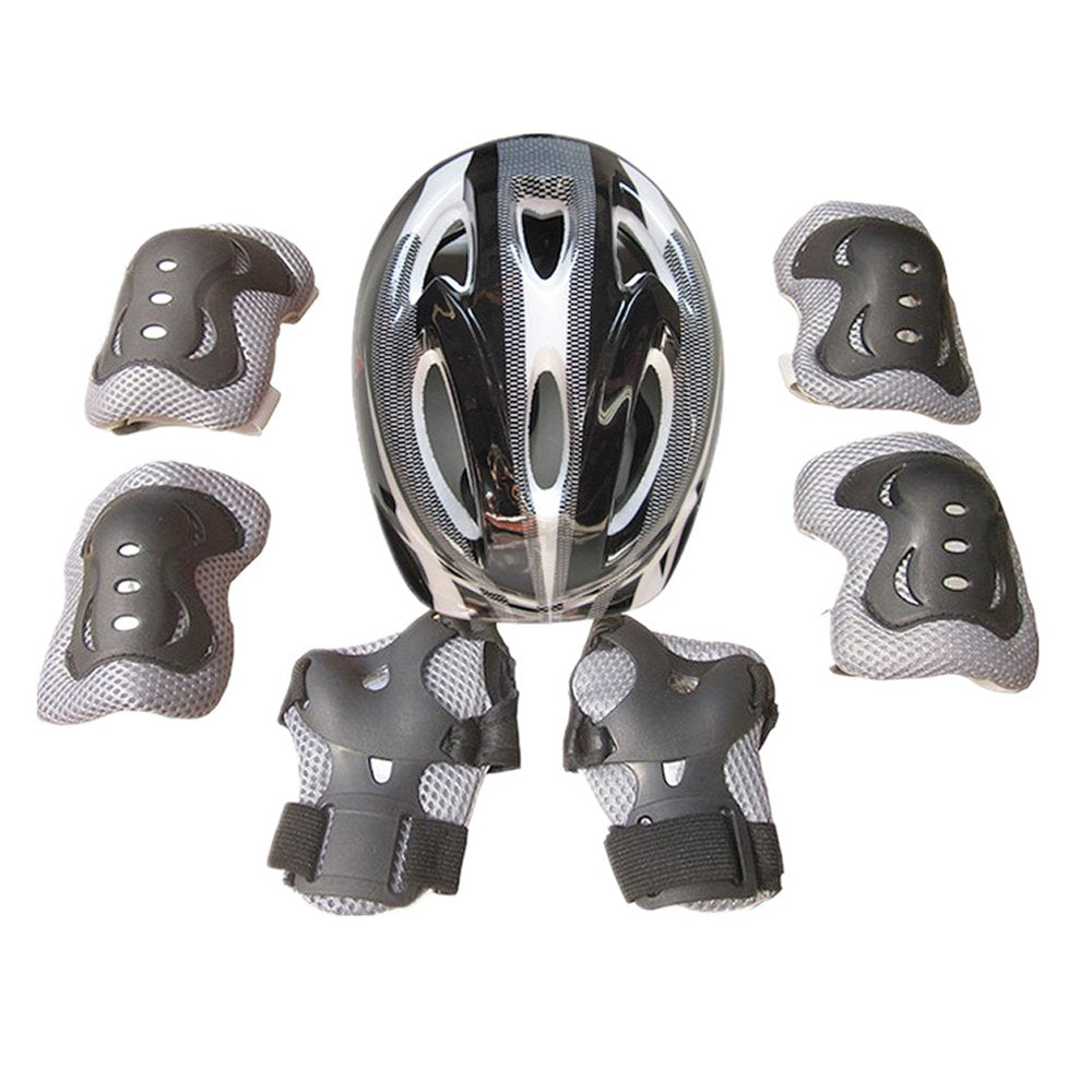 7Pcs Kids Boy Girl Safety Helmet Knee Elbow Pad Sets Children Cycling Skate Bicycle Helmet Protection Safety Guard