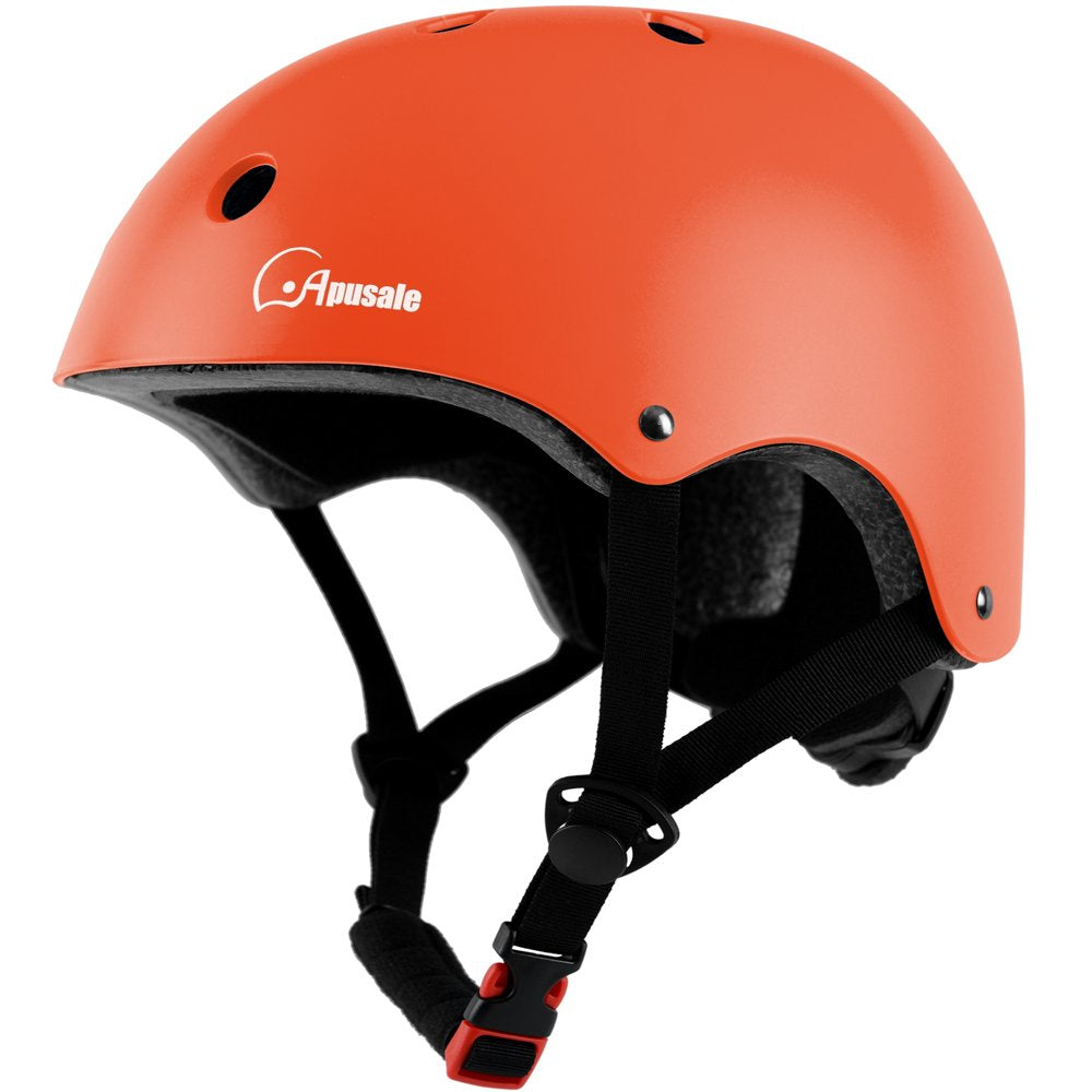 Apusale Kids Bike Helmet, for Scooter Skateboard Cycling Roller Skating, Adjustable 2 Sizes (Black S)