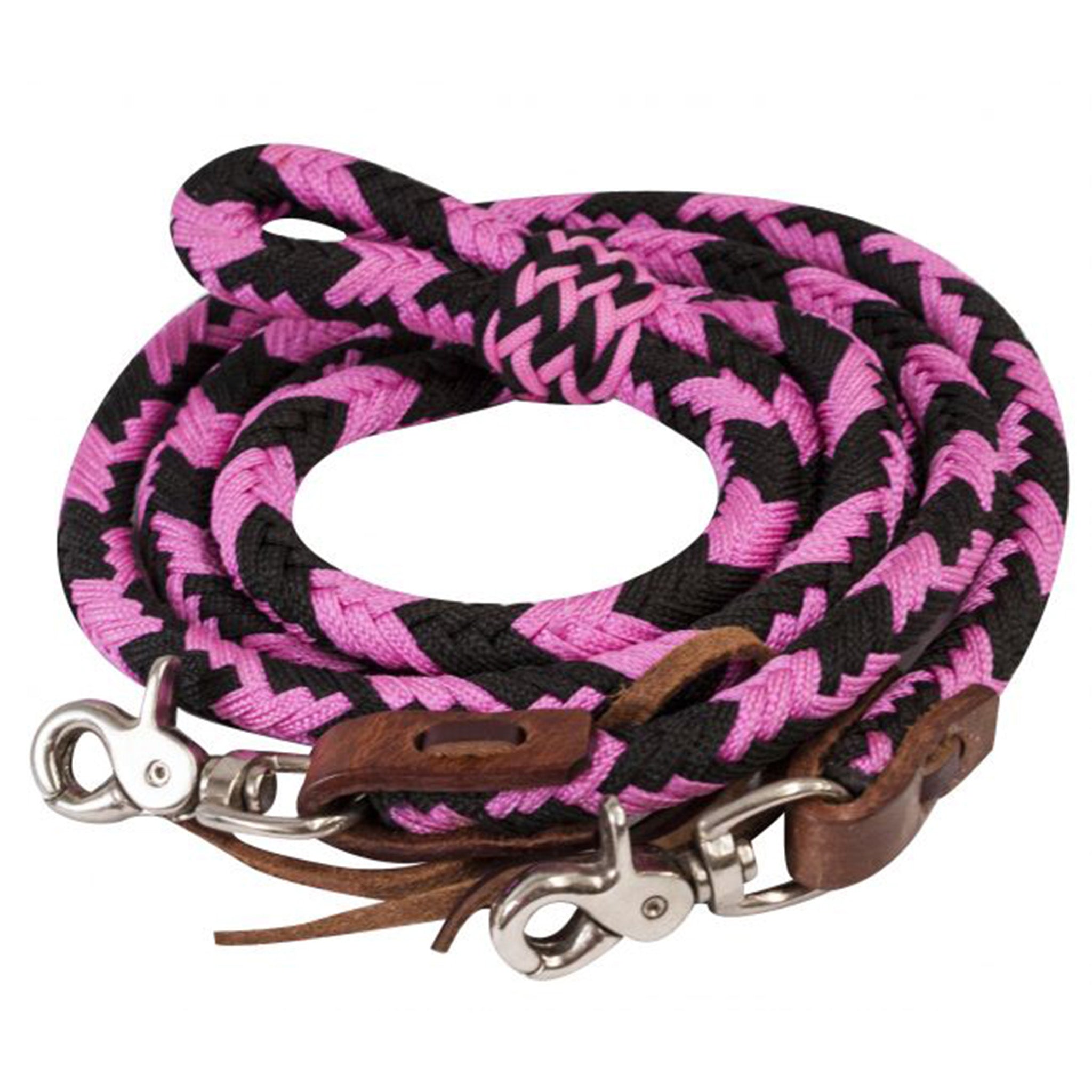 Showman 8' Braided Barrel Rein