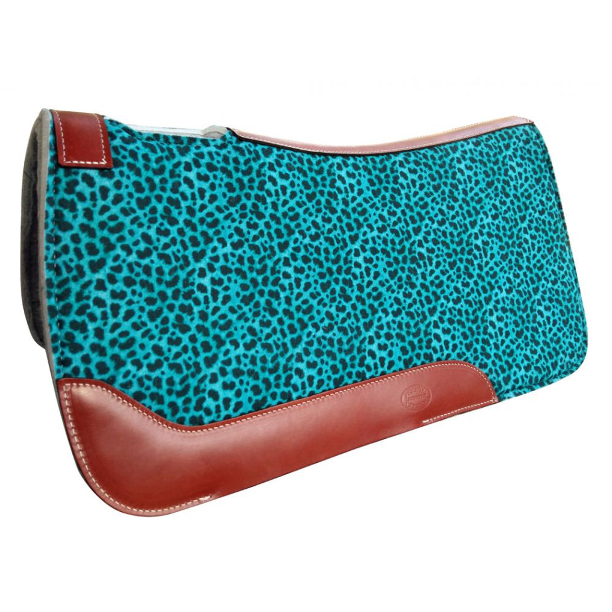 Showman Teal Cheeta Saddle Pad