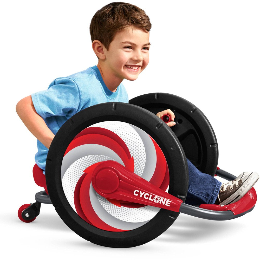 Radio Flyer, Cyclone Ride-On for Kids, Arm Powered, 16" Wheels, Red