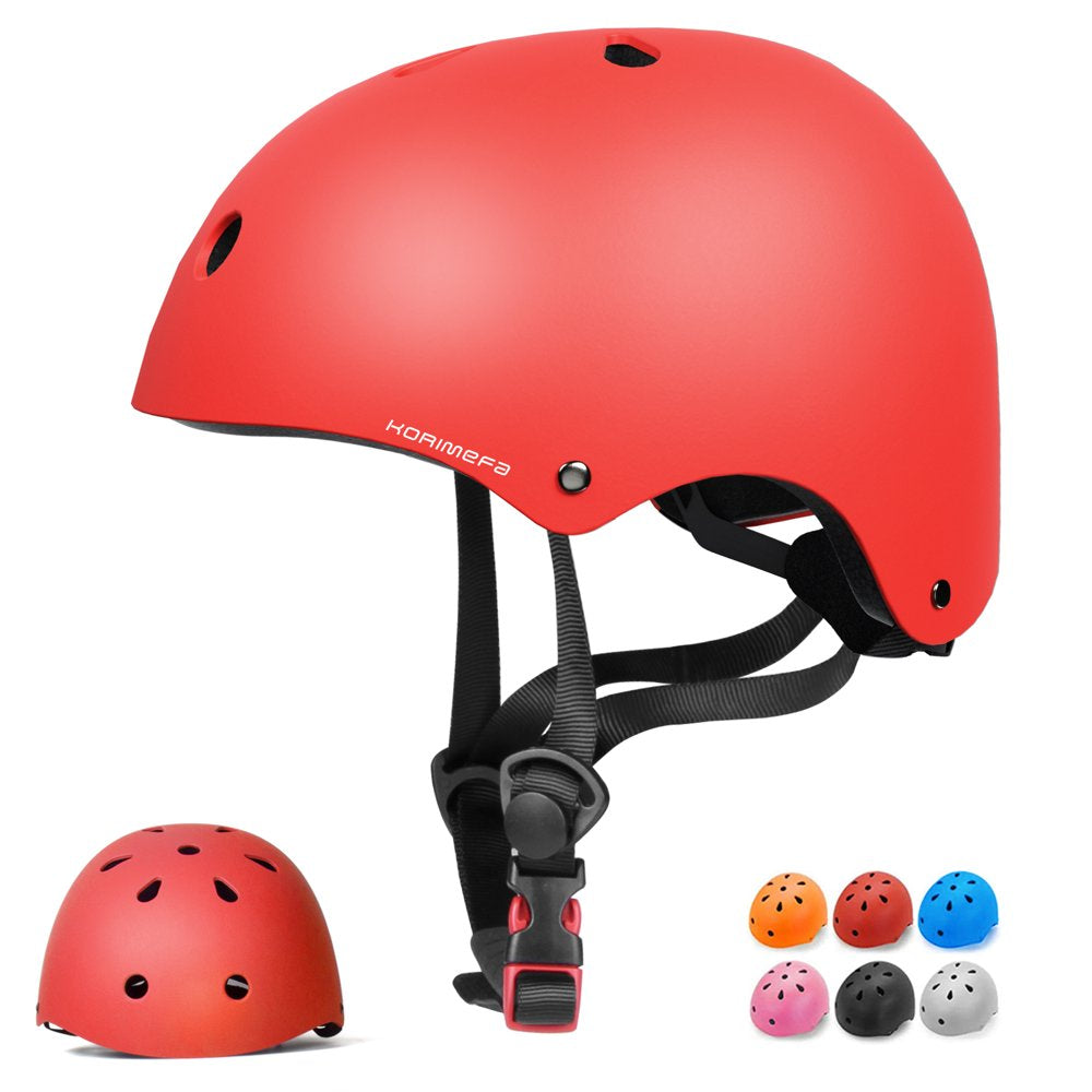 KORIMEFA Kids Bike Helmet, Toddler Bicycles Helmets for 1-8 Years Boys Girls, Adjustable Cycling Multi-Sport Child'S Helmet for Football Roller Skating Scooter