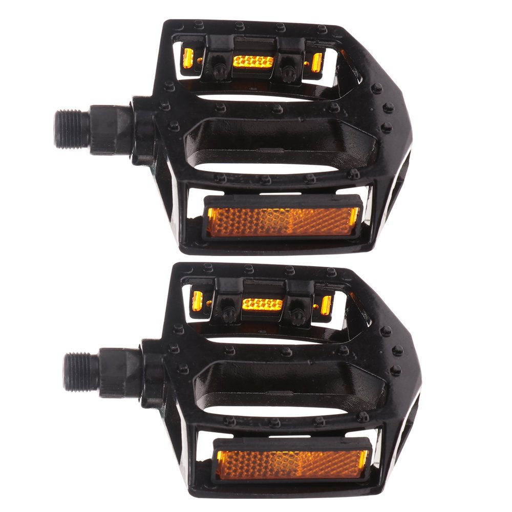 NUOLUX 1 Pair Aluminium Alloy Bike Pedal Special Rolling Ball Pedal Multi-Purpose Bike Pedals Bike Pedal Accessory (Black Dual Rolling Beads Style)