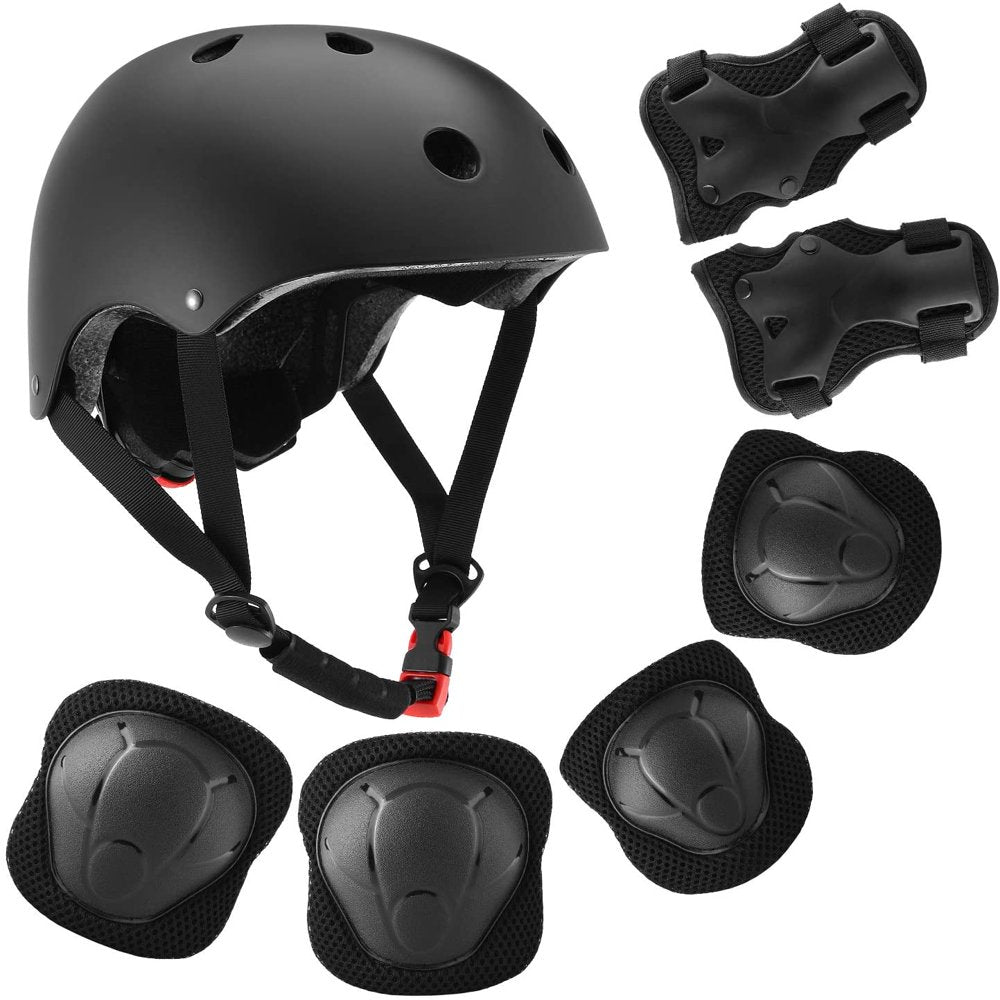 Kids Boys and Girls Outdoor Sports Protective Gear Safety Pads Set [Helmet Knee Elbow Wrist] for Rollerblades, Scooter, Skateboard, Bicycle, Rollerblades