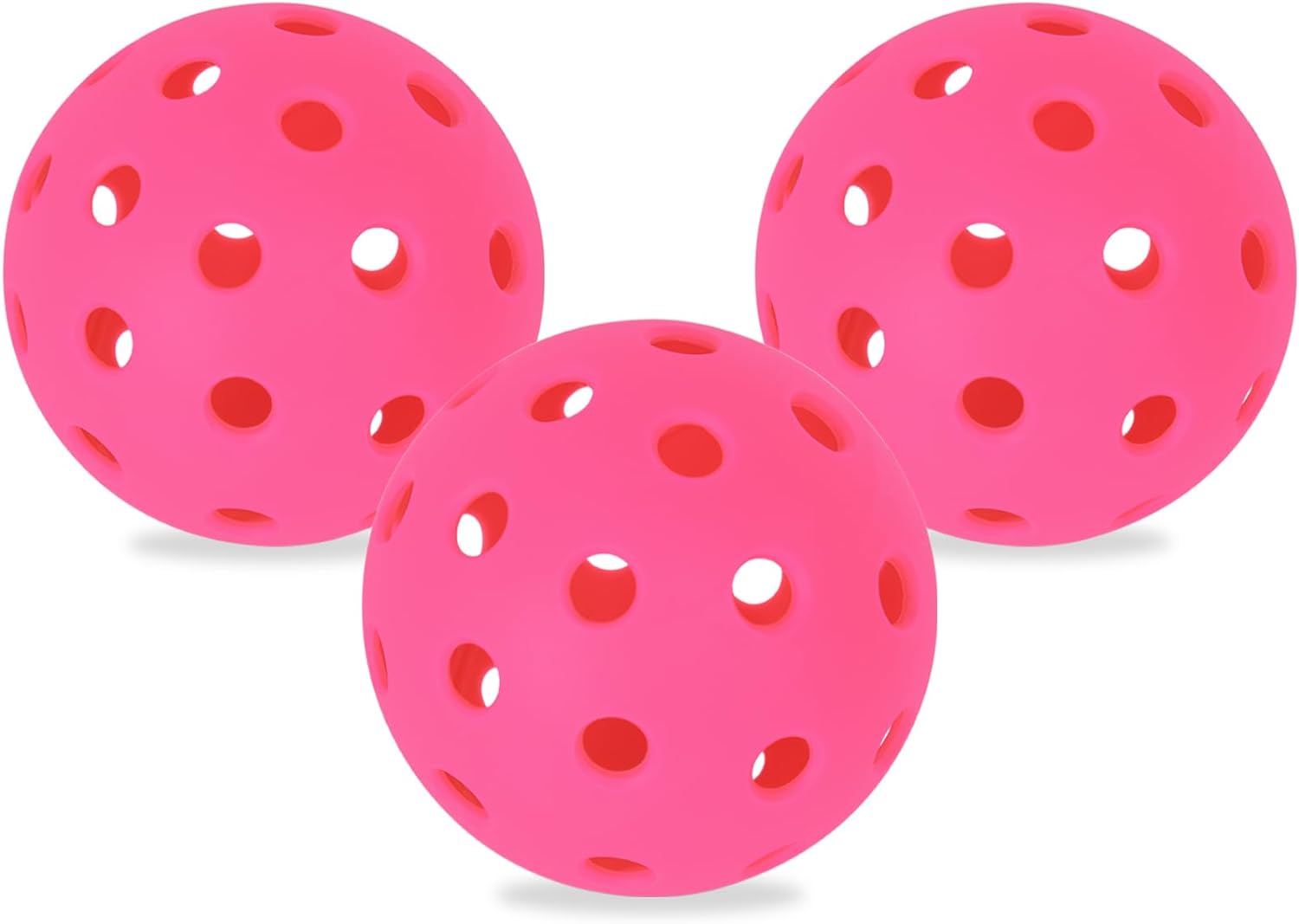 RayChee Outdoor Pickleball Balls, 40 Holes Pickleballs 3/12/48 Pack for Sport Outdoor Play, High Bounce & Durable Pickle Balls Outside for All Style Pickleball Paddle & Court w/Mesh Bag