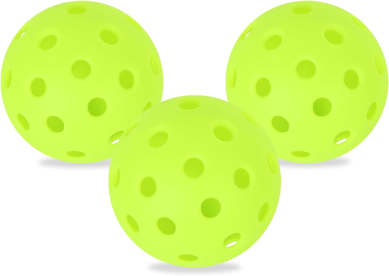 RayChee Outdoor Pickleball Balls, 40 Holes Pickleballs 3/12/48 Pack for Sport Outdoor Play, High Bounce & Durable Pickle Balls Outside for All Style Pickleball Paddle & Court w/Mesh Bag