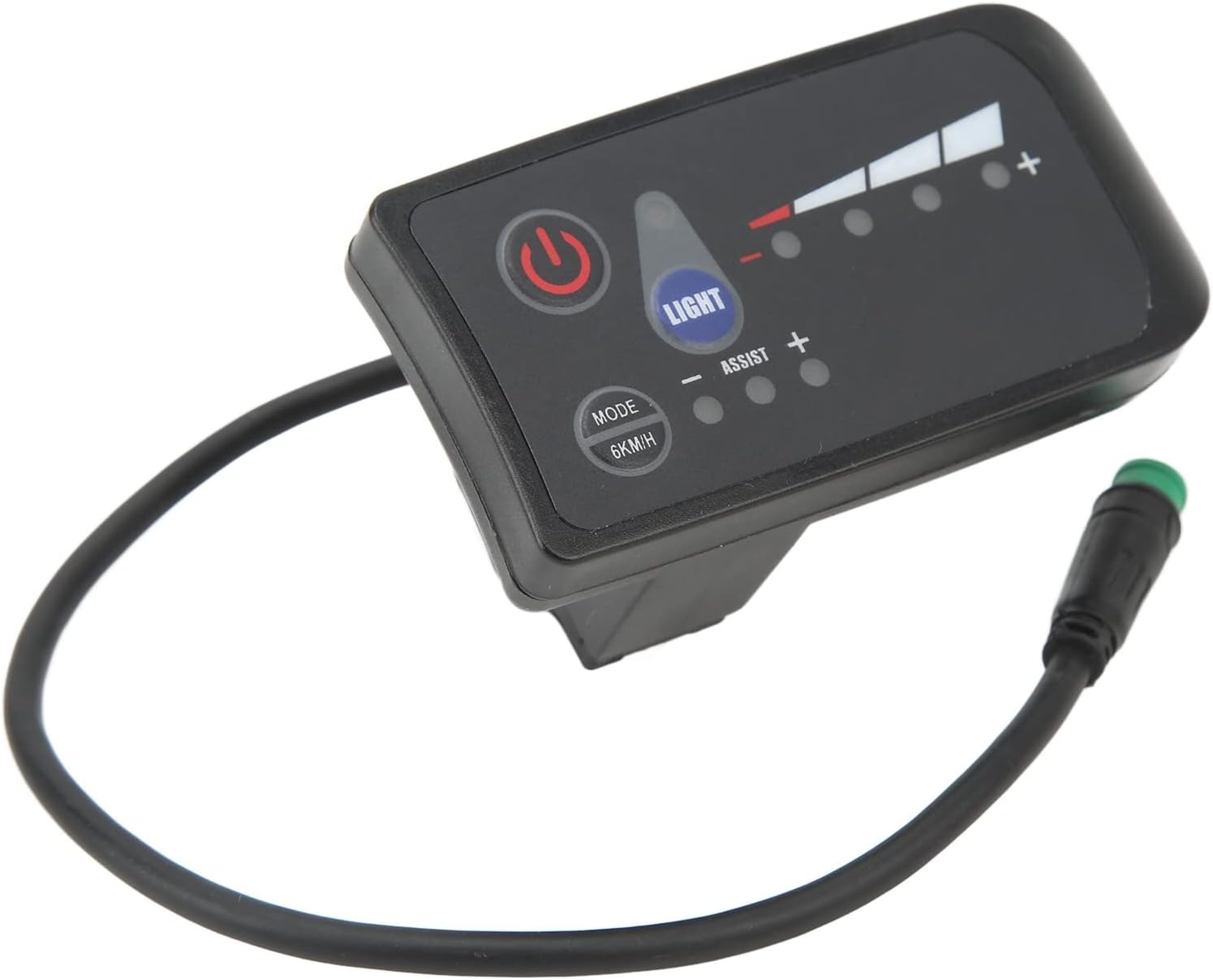 Alomejor Electric Bike Power Display Meter Waterproof 5 Pin Interface ABS Housing LED Display Panel for Cycling