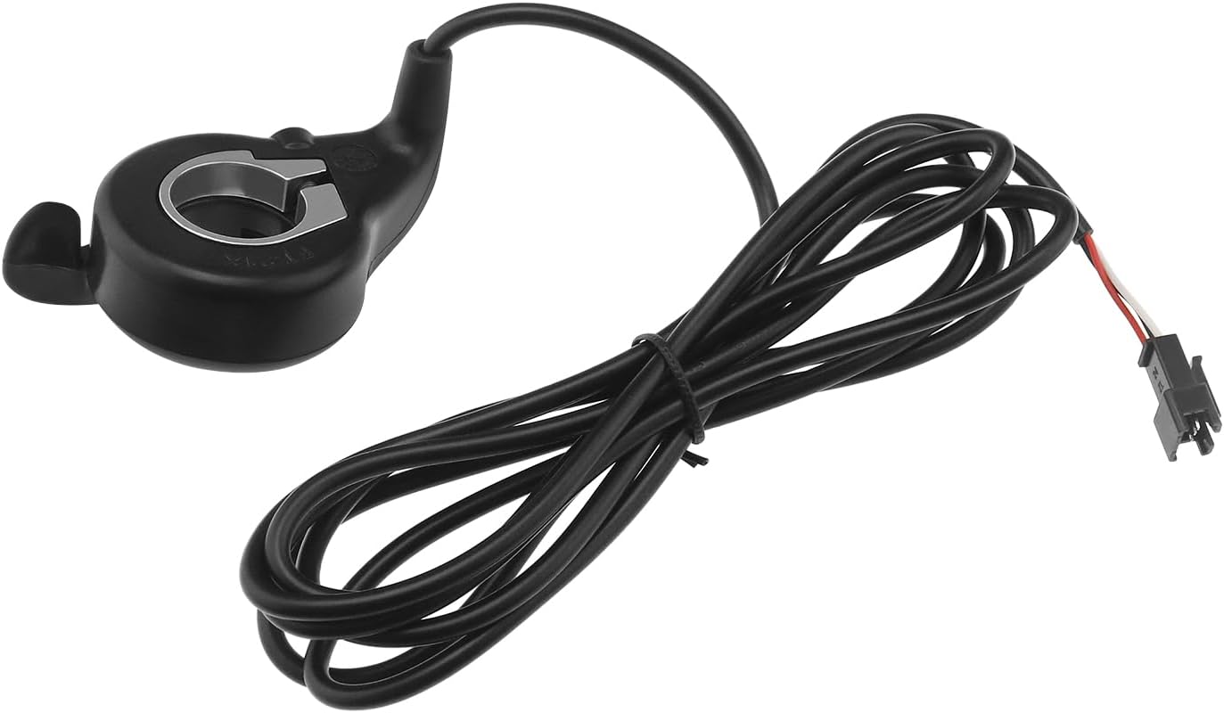 3 Pin Thumb Throttle Speed Control 22mm 7/8inch Electric Bike Throttle Connector SM Connector 1.8m Cable Length Suitable for 24V 36V 48V 60V 72V Electric Bicycle Scooter