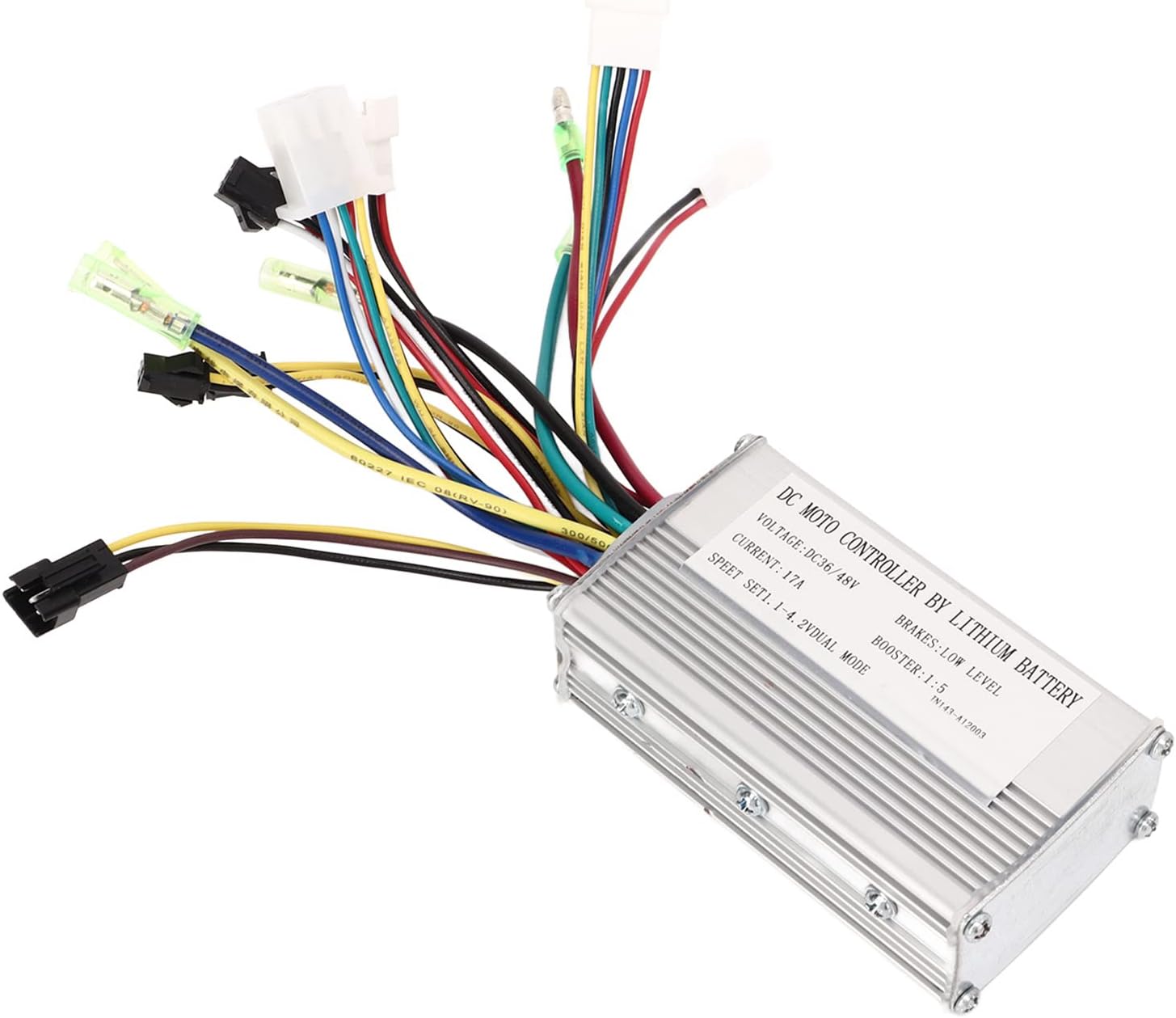 Keenso DC Motor Controller with Wire Harness Motor Controller Lithium Battery for Electric Bike 36V 48V 17A