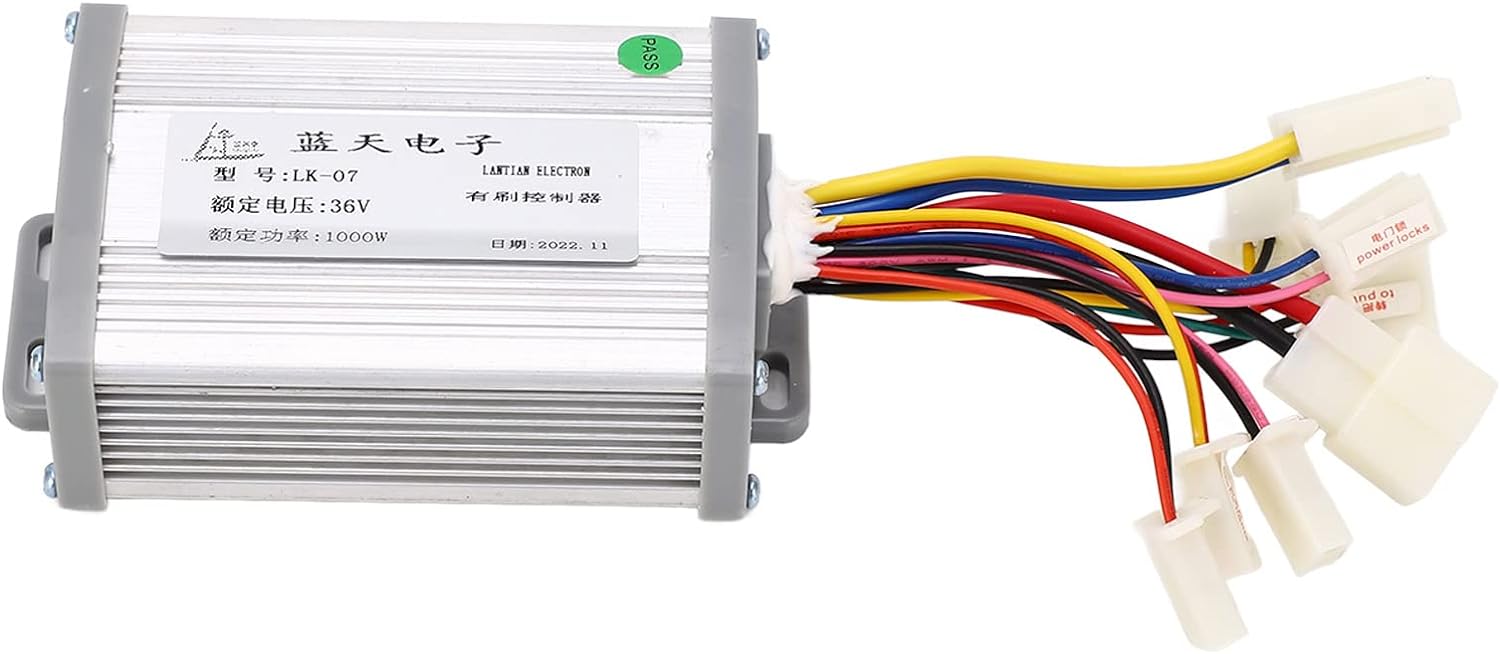 Pilipane 36V 1000W Scooter Brush Motor Controller, Motor Controller for Tricycle Scooter Brushed Controller, Electric Bike Parts Accessories
