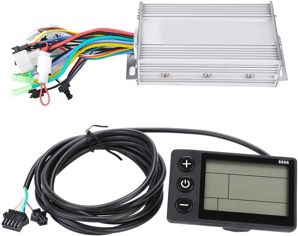 Speed Controller Kit, 500W 24V-60V Brushless Speed Controller with Waterproof LCD Display Panel for Electric Bicycle Scooter