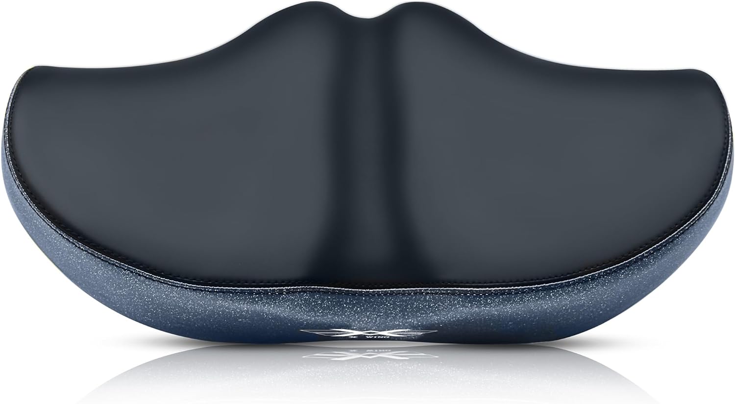 New-Age Noseless Bike Seat Cushion for Men & Women - Extra Padding & Wide - Suitable for City, Electric, Stationary Bikes - Compatible with Peloton Bikes – Wide Winged Bike Seat with Cushion
