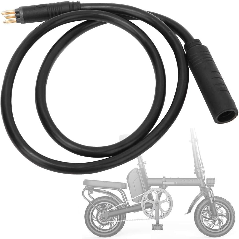 Keen so E-Bike Motor Extension Cable, 9 Pin Waterproof Wheel Motor Extension Cable for Electric Bike Female to Male Wire E-Bike Accessory (1.5 * 600mm)