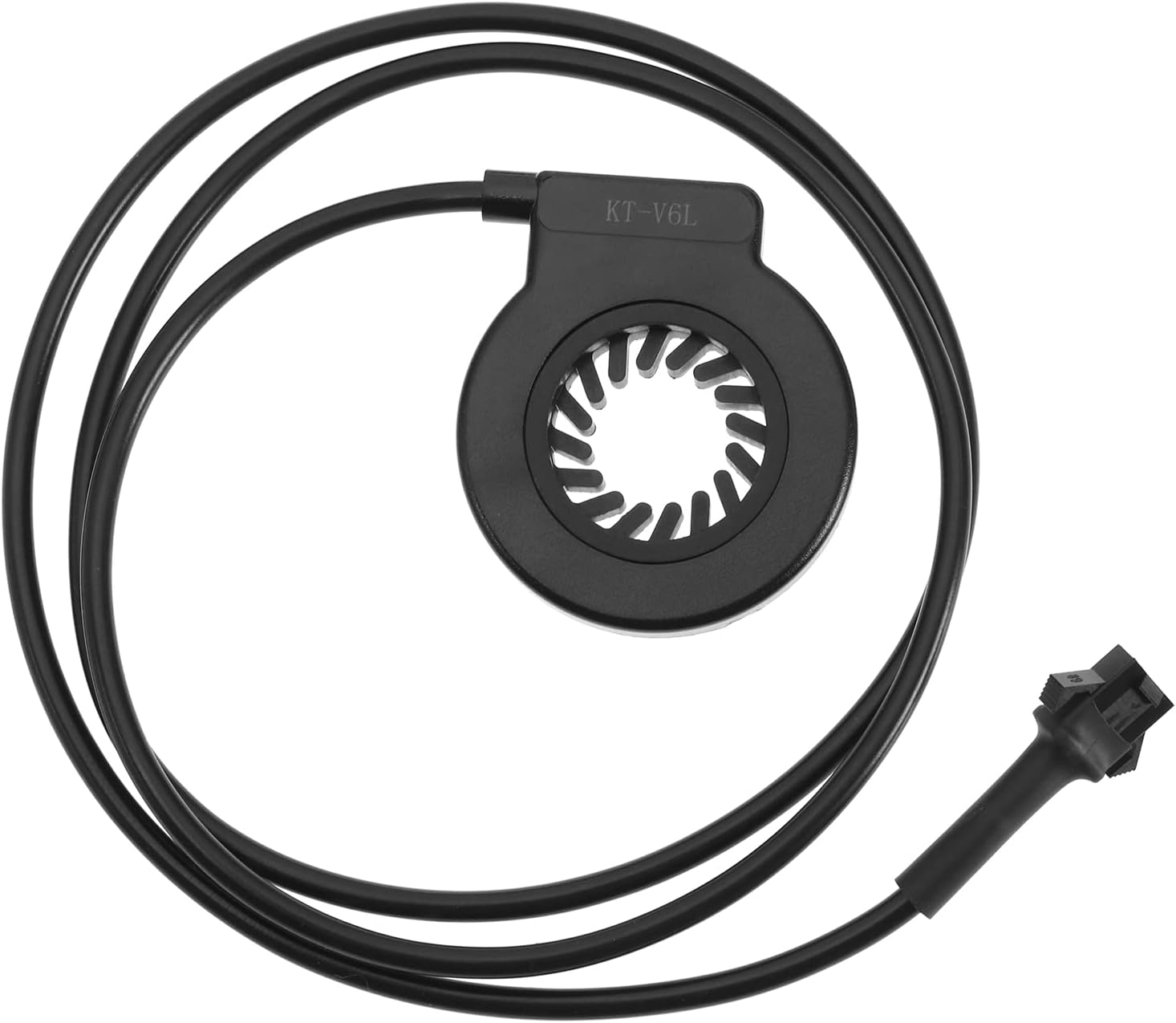 eMagTech Electric Bicycle Pedal KT-V6L 6 Magnets Singal Hall Assist Sensor PAS Pedal System Waterproof Plug Cadence Speed E-Bike Sensor Accessories Black Female Plug