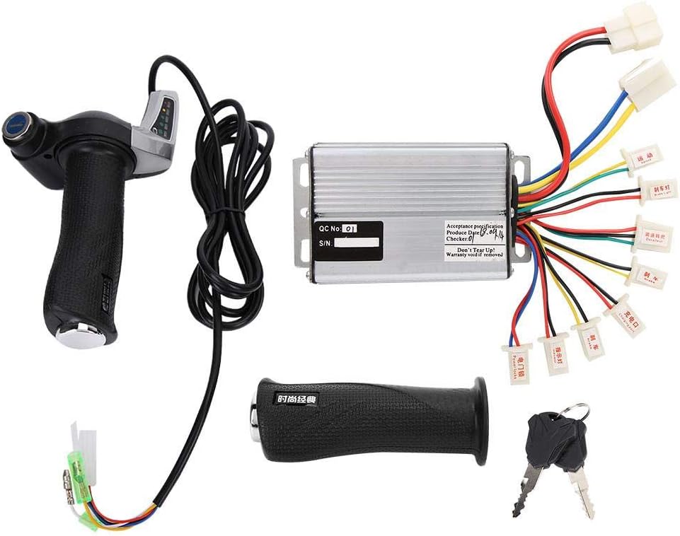Bike Electric Motor Kit Brushed Speed Controller with Battery Display and Twist Grip with Lock 1000W (48V 1000W)