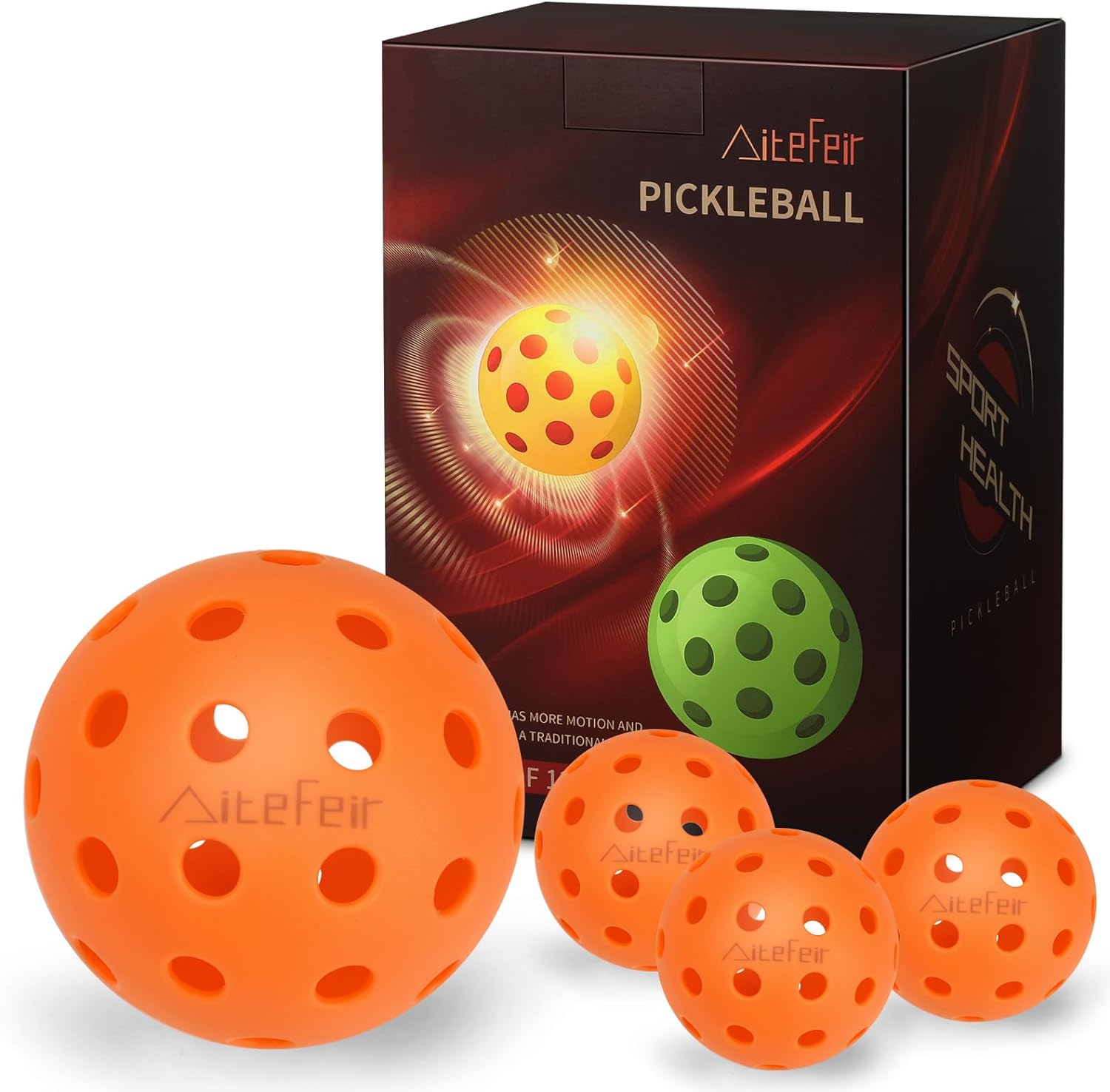 Pickleball Balls - 40 Hole Outdoor Pickleballs,4/12 Pack Premium Pickleballs,Sport Outdoor Play, High Bounce & Durable Pickle Balls Christmas Birthday Sports Gift
