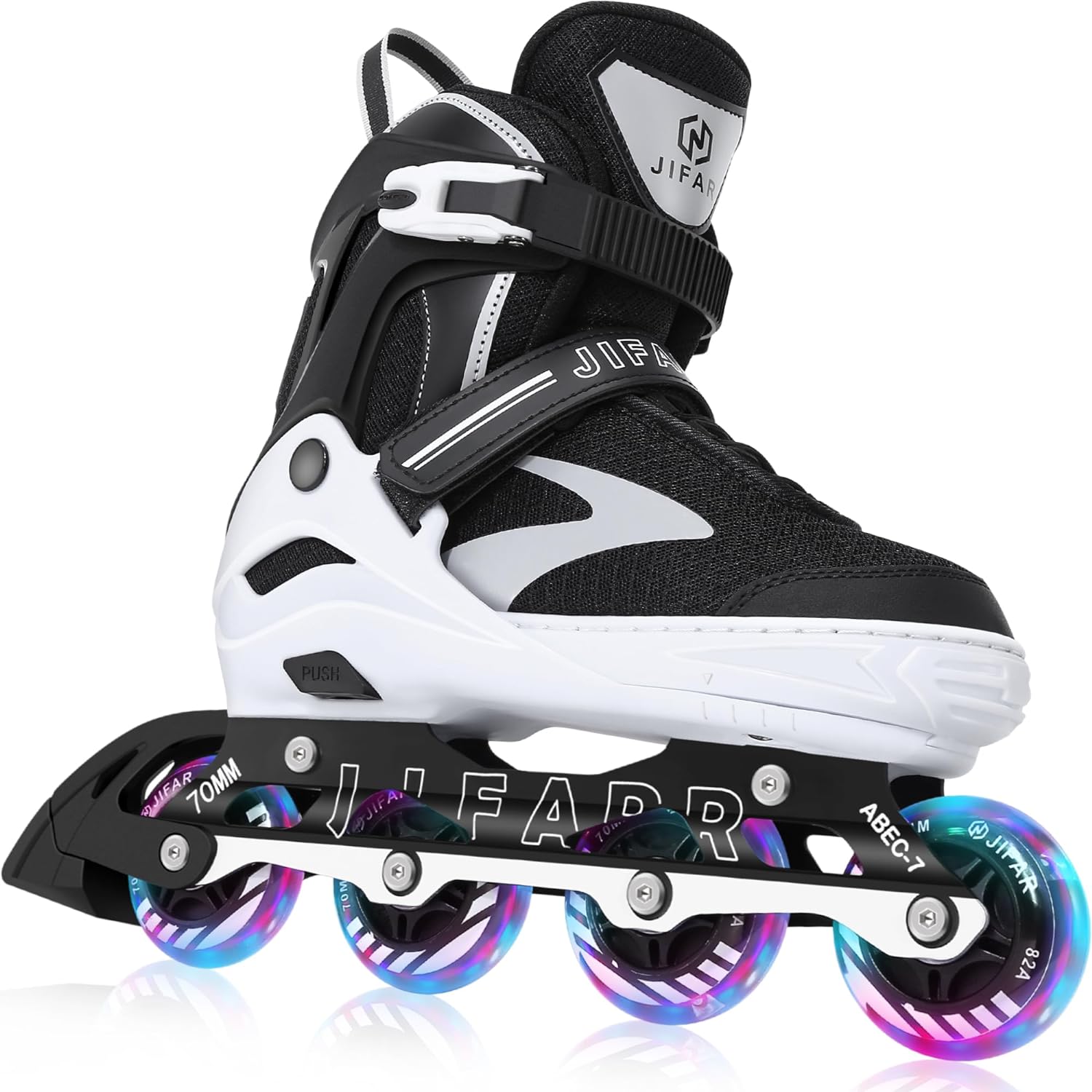 JIFAR Skates Children's Inline Skates for Kids and Youth, Adjustable Kids Roller Skates with Full Light Up Wheels for Girls Boys, Indoor&Outdoor Ice Skating Equipment