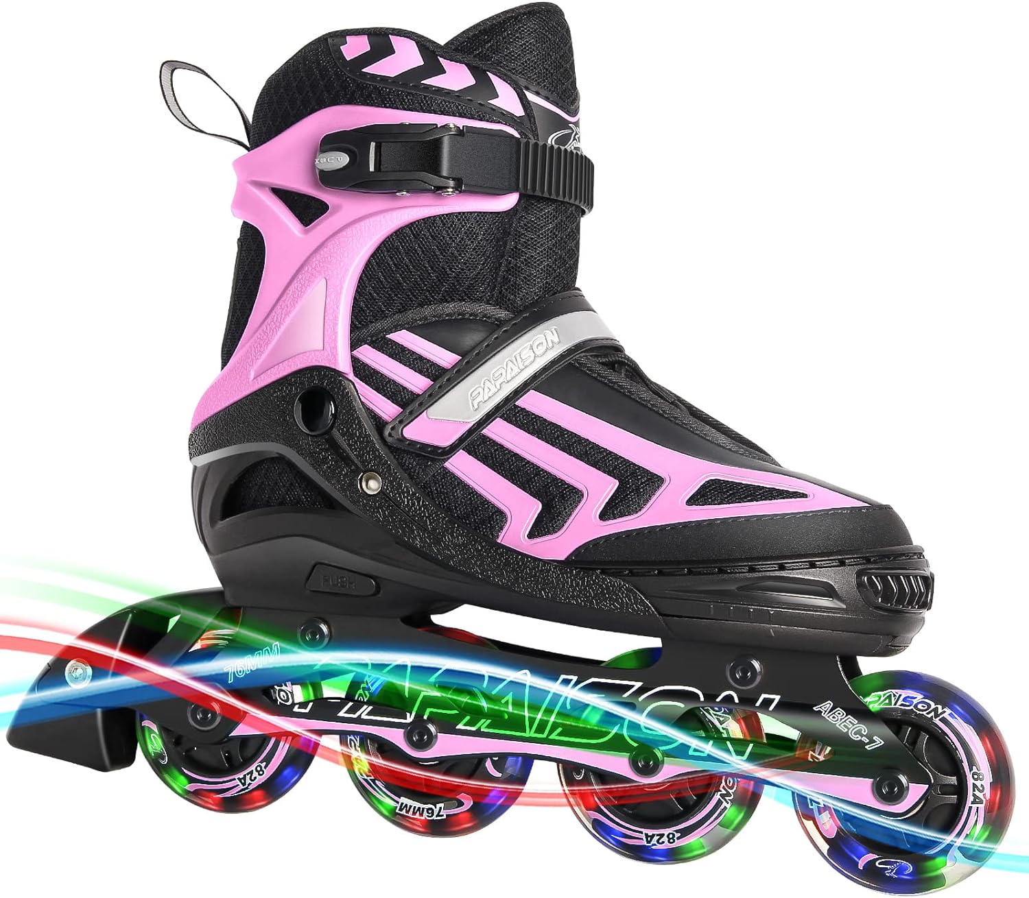 Adjustable Inline Skates for Kids and Adults, Roller Skates with Featuring All Illuminating Wheels, for Girls and Boys, Men and Ladies