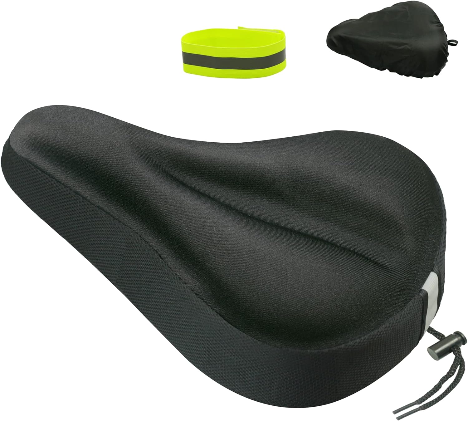 Gel Bike Seat Cover Padded Bicycle Saddle Covers for Women & Men, Most Comfortable Exercise Bike Seat Cushion Cover, Soft for Spin Indoor Outdoor Cycling Class Mountain Stationary Bikes