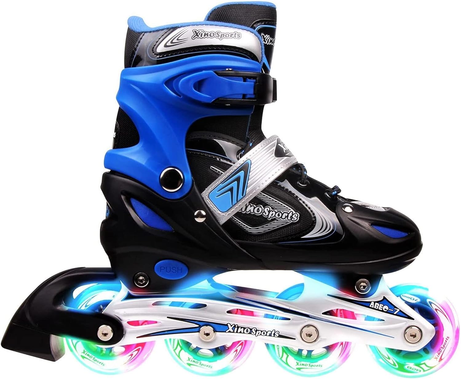 Kids Inline Skates for Girls & Boys - Adjustable Inline Skates with LED Illuminating Light Up Wheels - Youth Skates Can Be Used Indoors & Outdoors