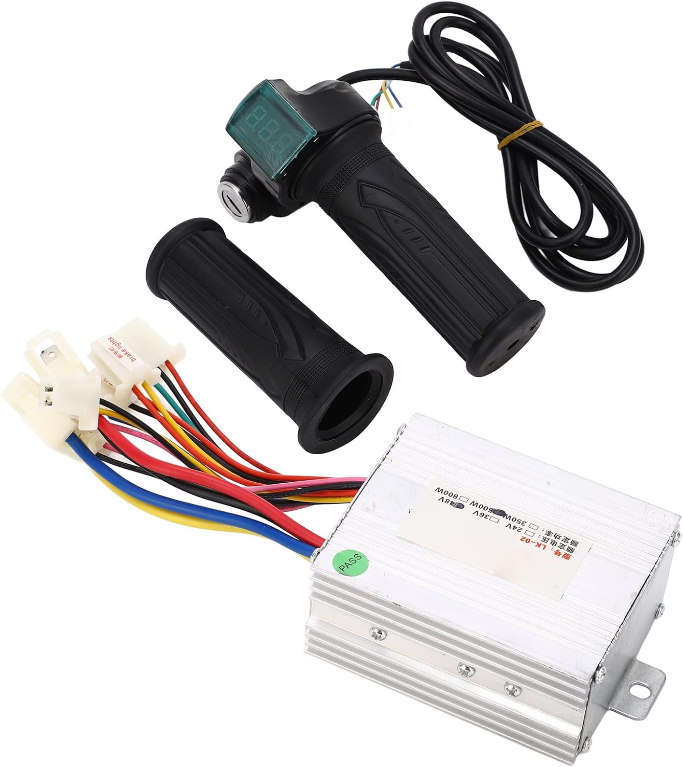 RiToEasysports 48V 500W Brushed Controller,Electric Bike Brushed Controller Throttle Grip Kit for Tricycle Scooter