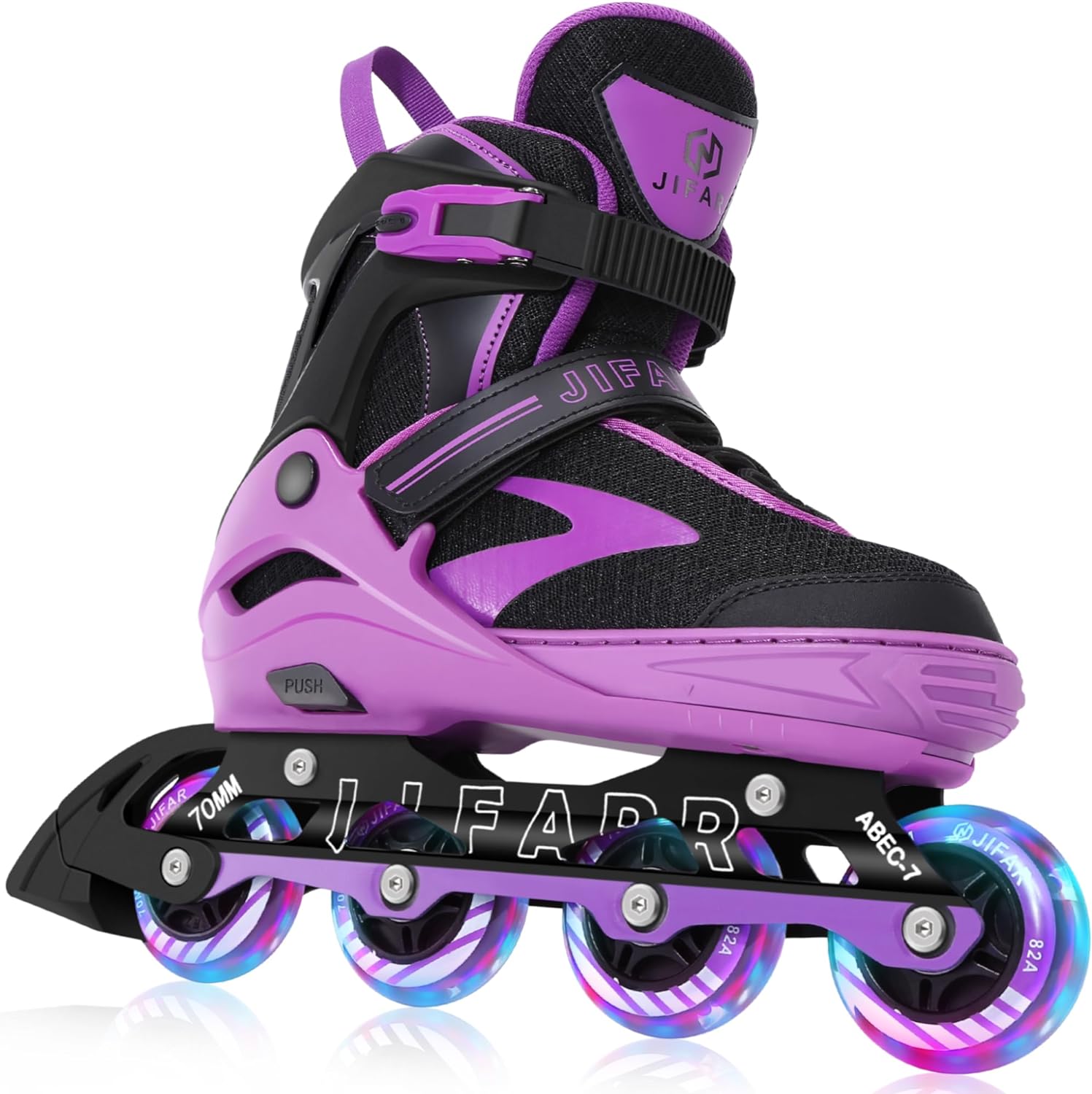 JIFAR Skates Children's Inline Skates for Kids and Youth, Adjustable Kids Roller Skates with Full Light Up Wheels for Girls Boys, Indoor&Outdoor Ice Skating Equipment