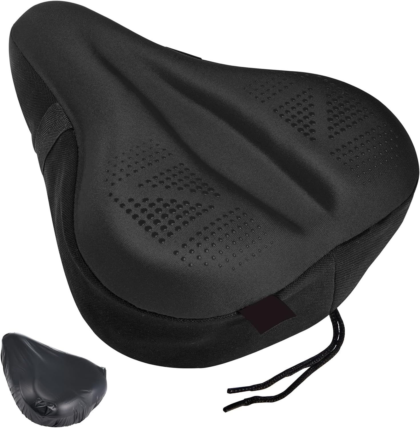 Zacro Bike Seat Cushion - Padded Gel Bike Seat Cover for Men & Women, Extra Padding Bicycle Saddle fit with Peloton/Spin Stationary Exercise/Mountain Road Cycling Bike