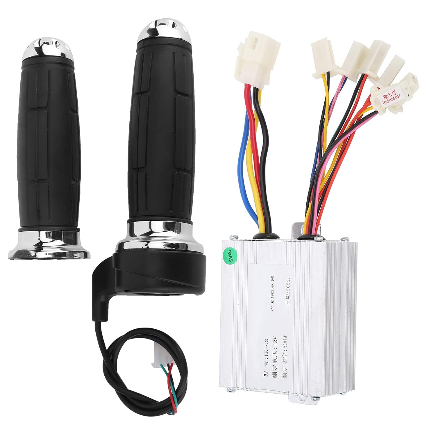 RiToEasysports 12V 500W Motor Brushed Speed Controller with Antislip Throttle Twist Grip for Electric Bicycle Electric Tricycle