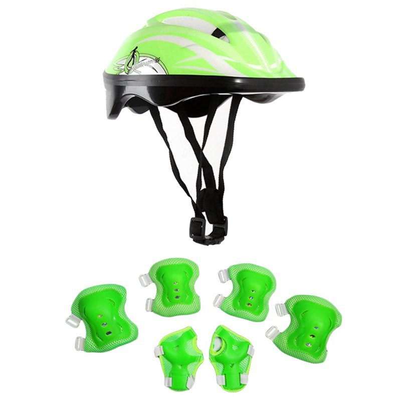 Tsondianz Kids Helmet Pad Set Elbow Knee Wrist Pads for Sports Protective Gear Set(Age 2.5-9), Adjustable Toddler Bike Helmet