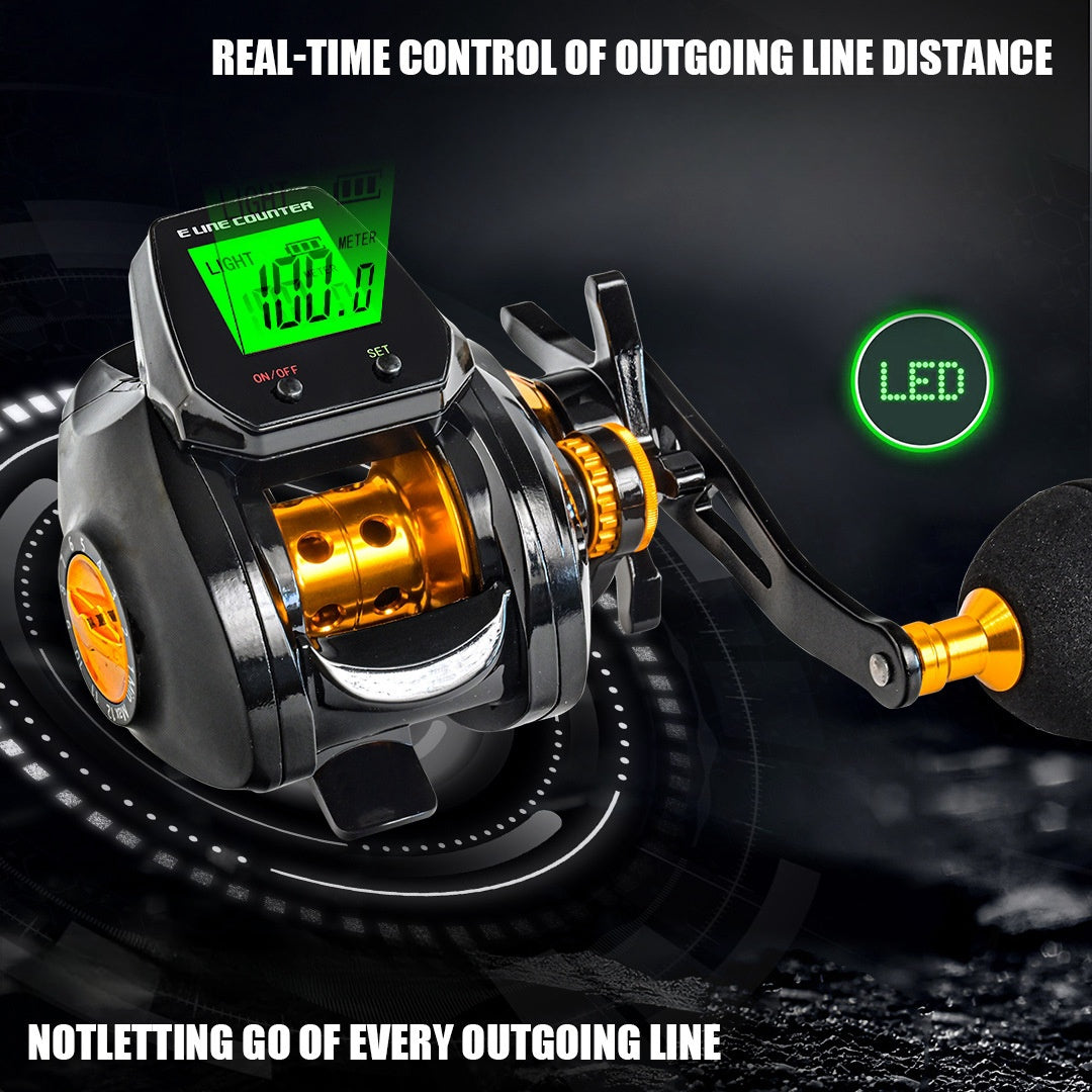 New Waterproof Large Screen Digital Display Drip Wheel Backlight Counting With Drain Alarm Bridge Fishing Boat Fishing GND Products