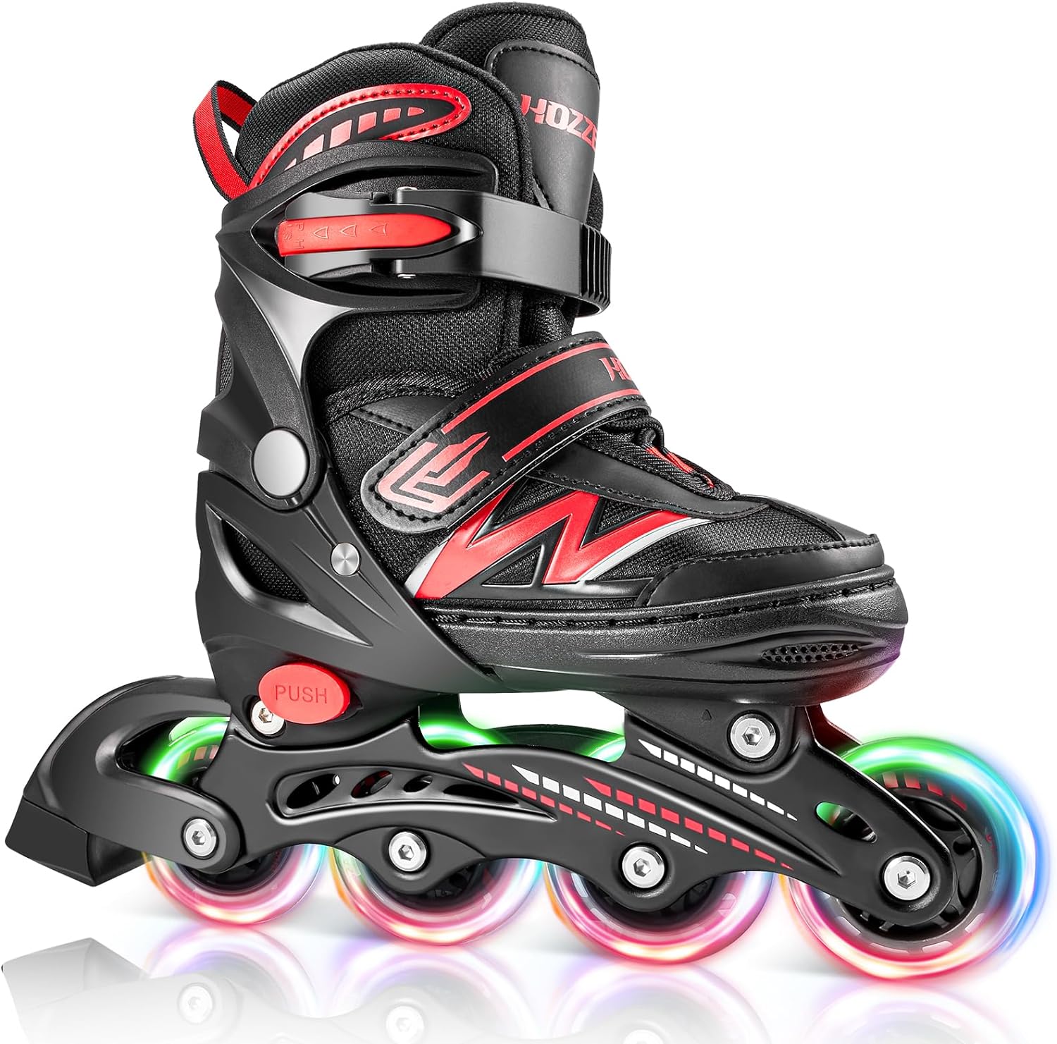 Inline Skates for Kids Girls Boys, Adjustable Light Up Inline Skates with Illuminating Wheels, Outdoor Roller Skates for Girls, Boys,Youth Age 5-13 (9C-6Y US)