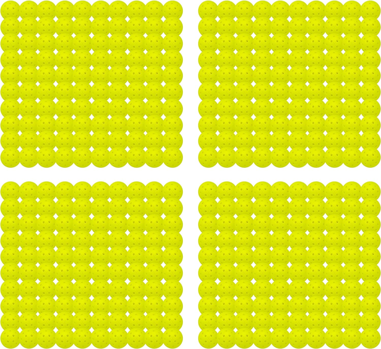 Franklin Sports X-40 Pickleballs - Outdoor Pickleballs - 400 Ball Bulk Pack - USA Pickleball Approved - Optic - Official Ball of US Open Pickleball Championships