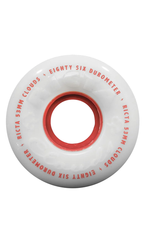 Ricta 53mm Clouds Red 86A Skateboard Wheels