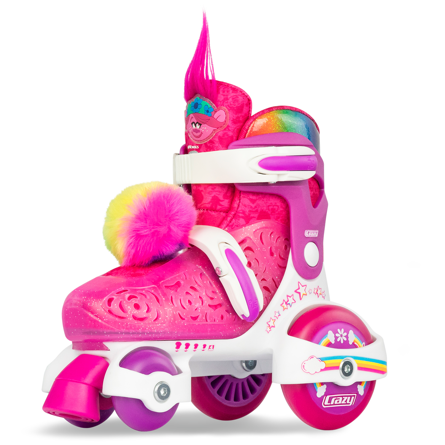 Crazy Klip Klop Adjustable Roller Skates Trolls Poppy (J11-1)