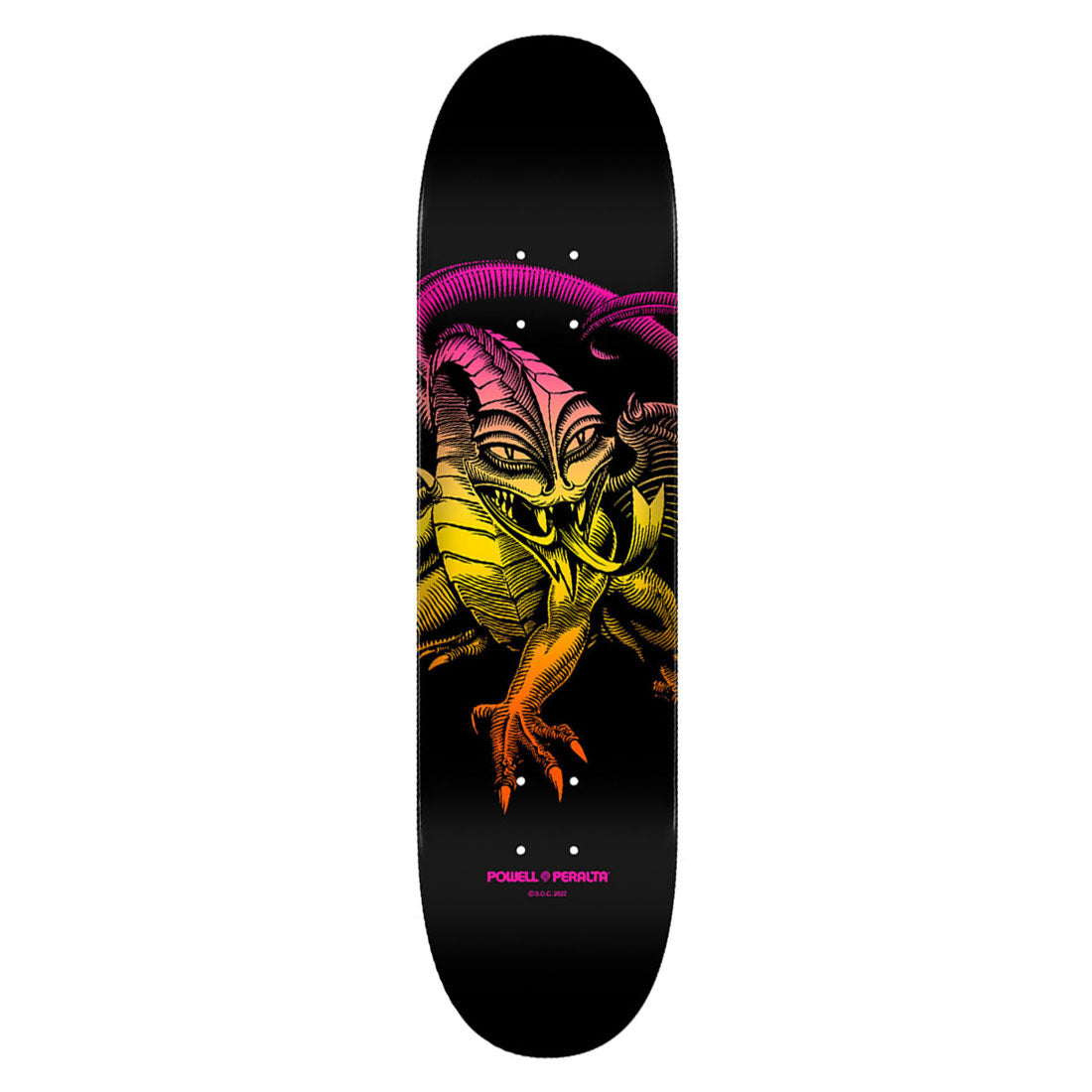 Powell Peralta Cab Dragon 8.25 Fade Deck - Black/Orange