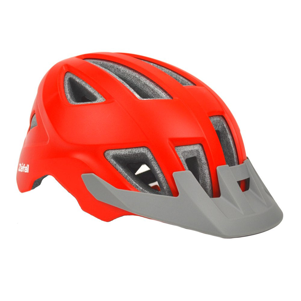 Zefal Mirage Exo Red Youth Bike Helmet (Ages 8+, Unisex, Visor, Built in Reflection)