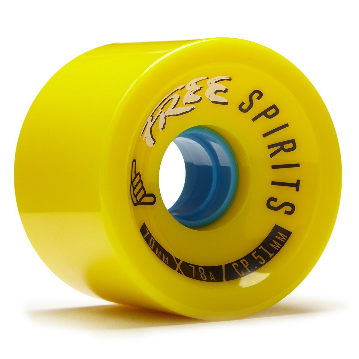 Omen Wheels Free Spirits 70mm 78A Yellow 4 Pack