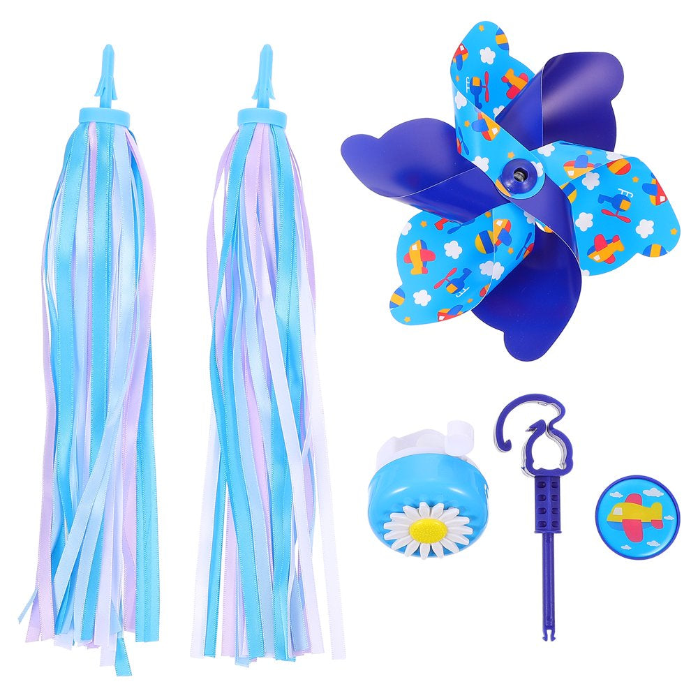NUOLUX Bike Girls Accessories Tassel Ribbon Streamer Baby Windmill Tricycle Horn Grips Pinwheel Bell Child Scooter Handlebar
