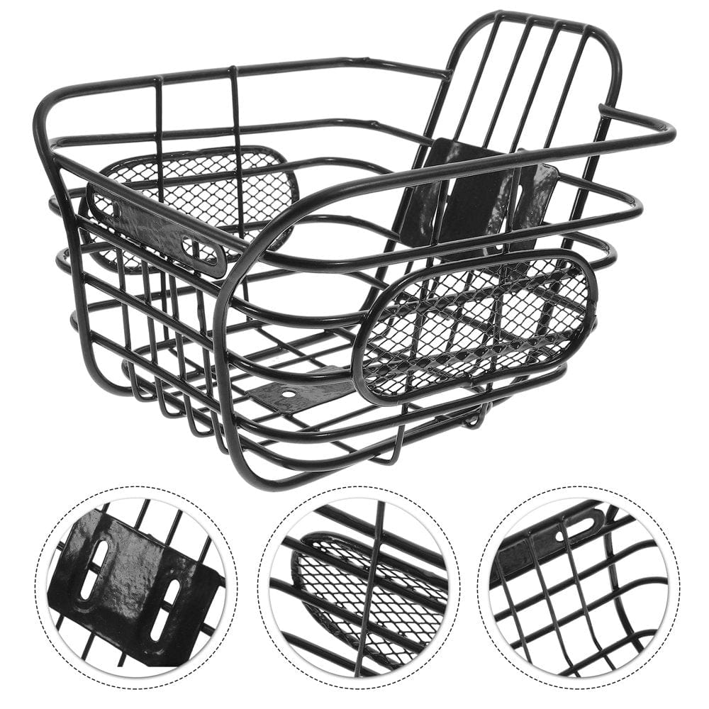 Bike Basket, Kids Small Scooter Tricycle Accessories Kit, Rust-Resistant Electric Bicycle Front Baskets Accessories for Women and Men