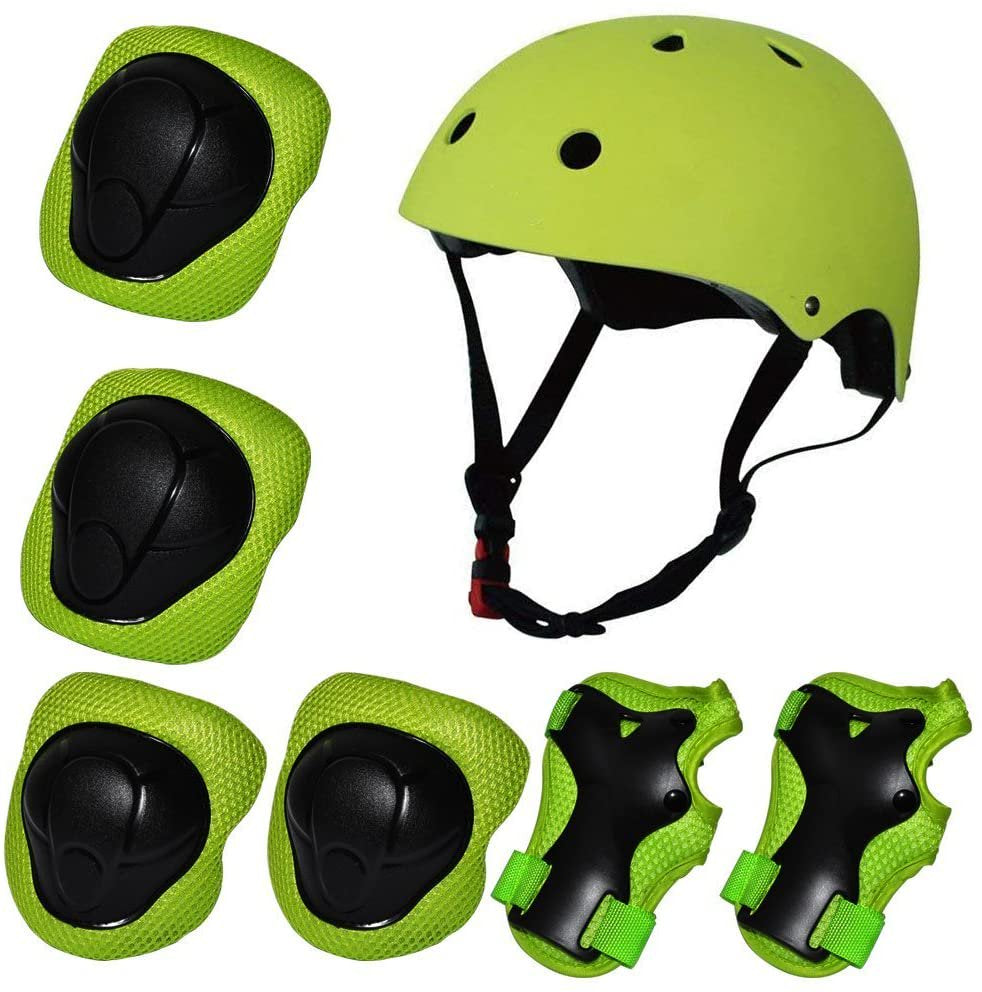 Kids Boys and Girls Outdoor Sports Protective Gear Safety Pads Set [Helmet Knee Elbow Wrist] for Rollerblades, Scooter, Skateboard, Bicycle, Rollerblades