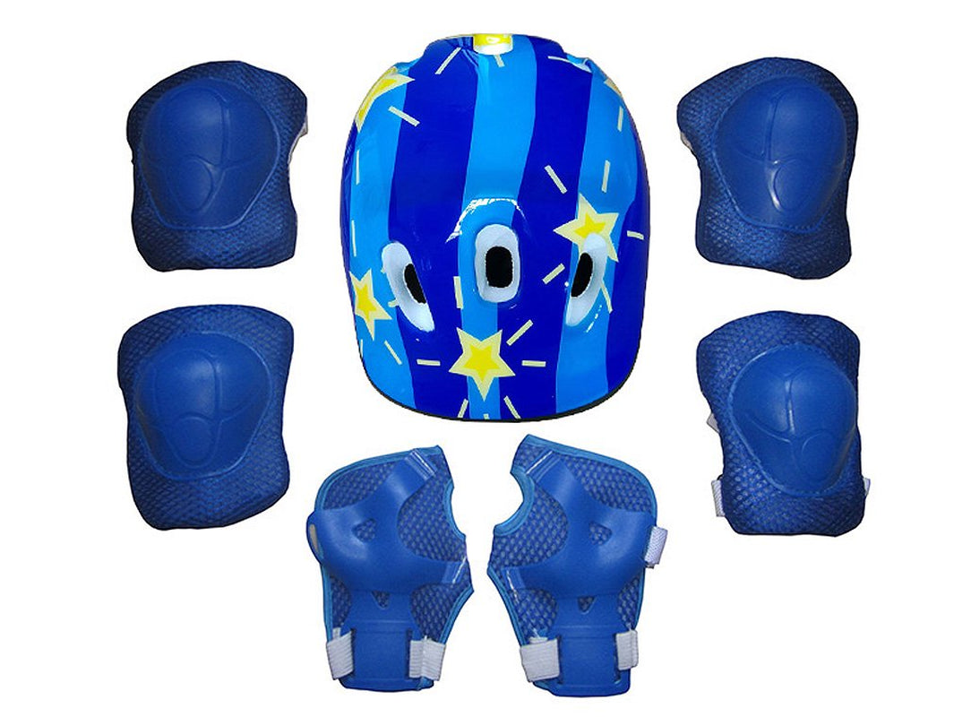 SAYOO 7PCS Toddler Girls Boys Protect Helmet Knee Elbow Wrist Pad Sets for Cycling Skate Bike