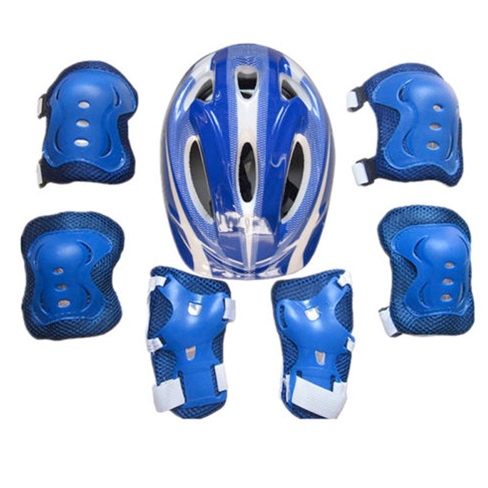 7Pcs Kids Boy Girl Safety Helmet Knee Elbow Pad Sets Children Cycling Skate Bicycle Helmet Protection Safety Guard