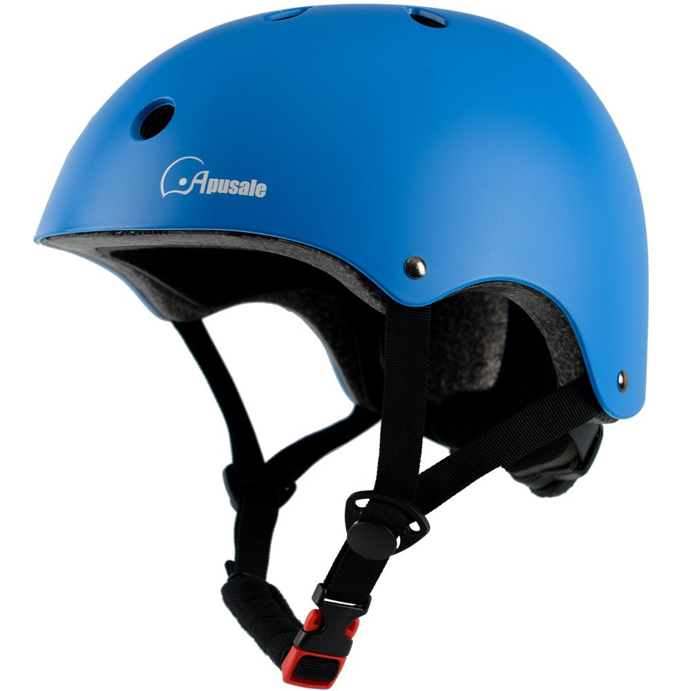 Apusale Kids Bike Helmet, for Scooter Skateboard Cycling Roller Skating, Adjustable 2 Sizes (Blue S)