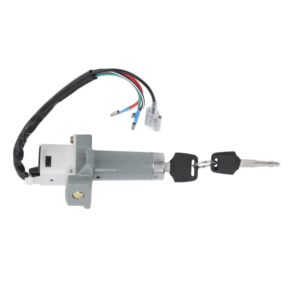 Garosa Motorcycle Ignition Lock 4 Wire with 2 Keys Aluminium Alloy ABS for Tricycle Off‑Road Vehicle,Autocycle Accessories,Ignition Lock Controller