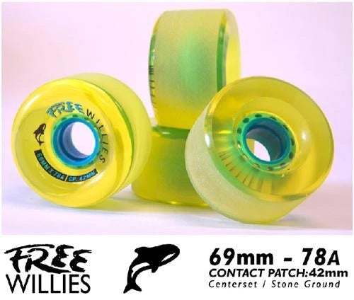 OMEN WHEELS FREE WILLIES V2 69MM 78A GOLD 4 PACK