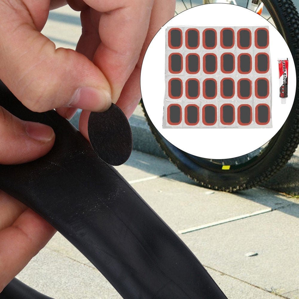 Inner Tube Tire Patch, Bike Repair Kit Accessory Bike Tire Patch Wear Resistant Motorcycle Tire Patch Wheelbarrows for Motorcycles S48 Pcs