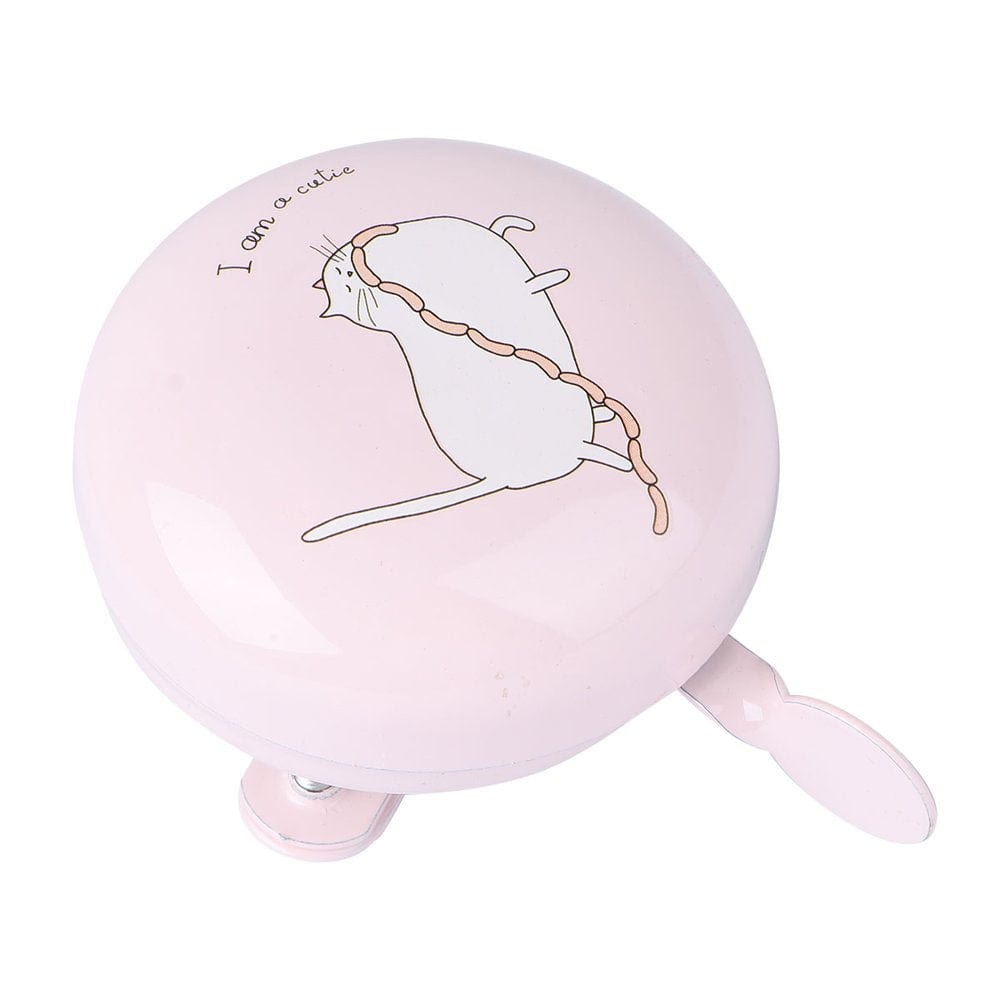 NICEXMAS Bell Decor Small round Bike Bells Printed Big Kitten Bike Bells Crisp Sound Ring Bell for Children Scooter Tricycle (Pink)