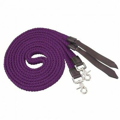 Purple Cotton Split Reins